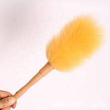 Feather Brush Duster Anti-static Wool Dust Cleaning Tool Wood Handle Dusting Cleaning Brush Wool Duster Brush For Dust Broom